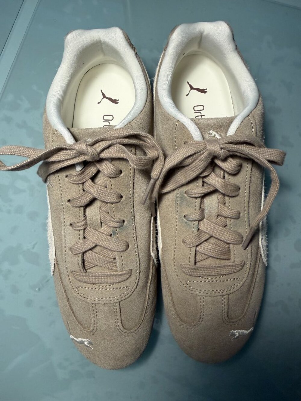 Puma Speedcat OG: Iced Coffee-Alpine Snow sneakers Woman's Size 9.5